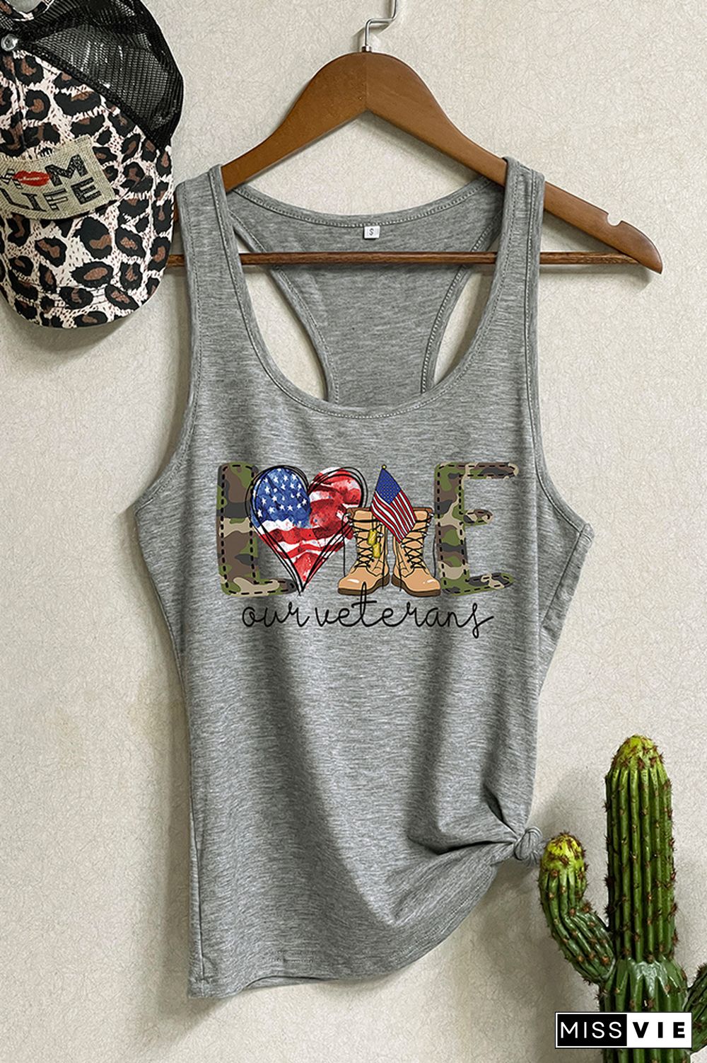 Love Our Veterans-Veterans Day Sleeveless Tank Top Wholesale