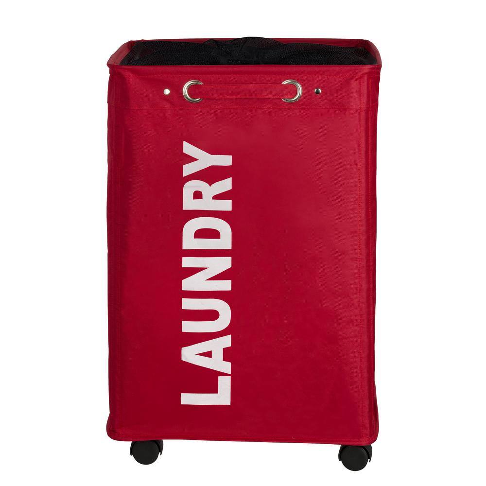 Wenko Quadro Red Laundry Bin 3450111100