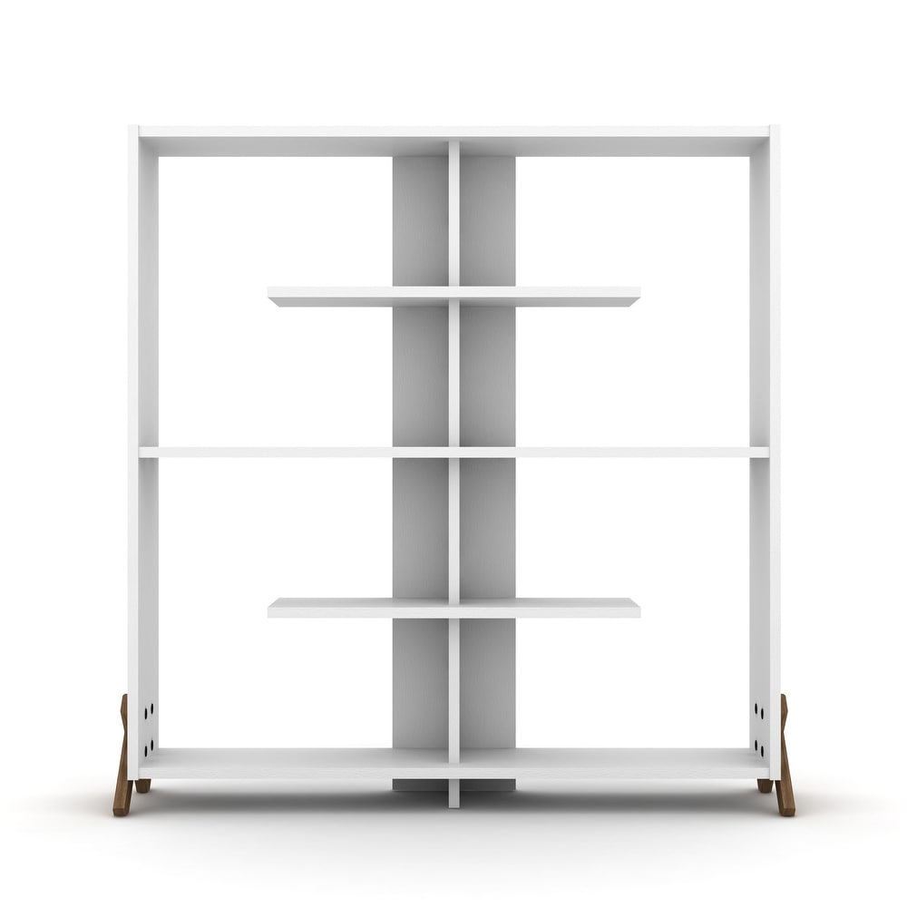 Hopa 45'' H x 44'' W 8 shelf Open Bookcase