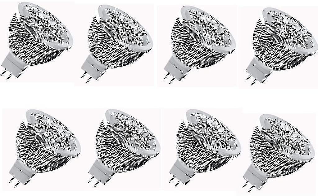 Led Bulb Mr16 4w 12v Led Spotlight 4w， Suitable For Landscape Lighting， Mr16 Gu5.3 Base， 12v， 4w (35w Halogen Equivalent)， Warm White 3000k， 8 Packs