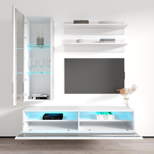 Fly H2 35TV Wall Mounted Floating Modern Entertainment Center