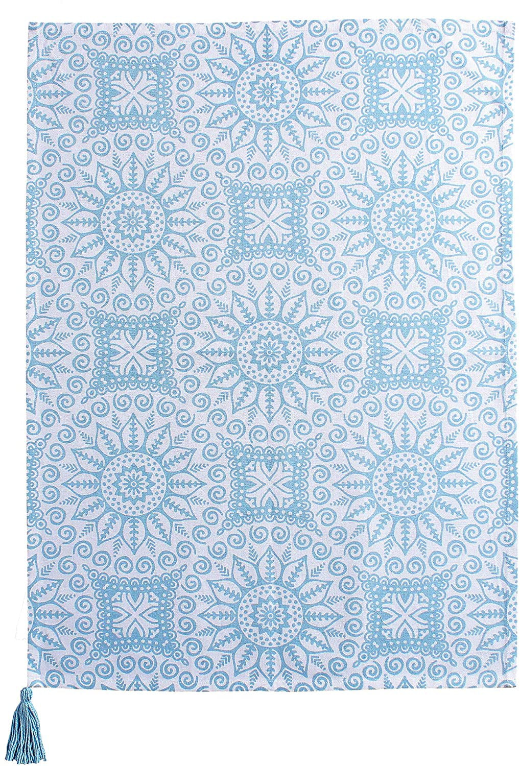 Accent Home Cotton Kitchen Towels Set of 4 pcs - Absorbent Dish Towels Set | Tea Towels Mandala Blue Print Multi Purpose use in Kitchen Linen， Drying Dish Hand Towels 20x28 inch