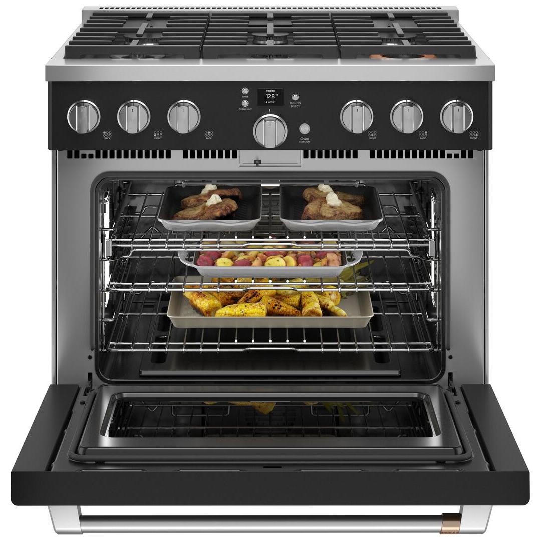 Caf¨¦ 36-inch Freestanding Gas Range with WI-FI Connect CGY366P3TD1