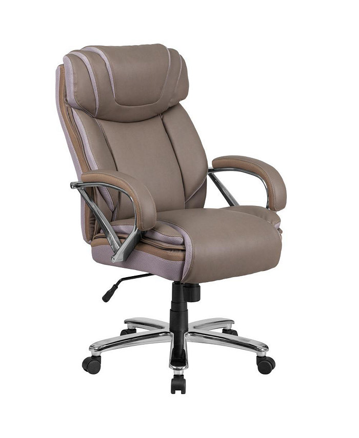 EMMA+OLIVER 500 Lb. Big and Tall Leathersoft Executive Ergonomic Office Chair With Wide Seat