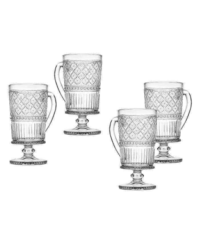 Godinger Claro Footed Mug Set of 4