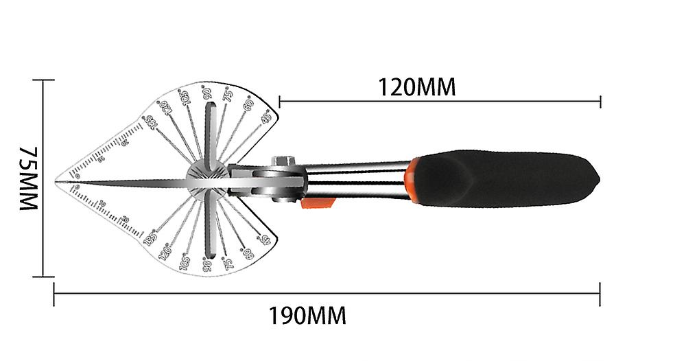 Multi-function Angle Scissors Crop Tool Pvc Pipe Cutter Professional Electrician Scissors Adjustable Angle 35