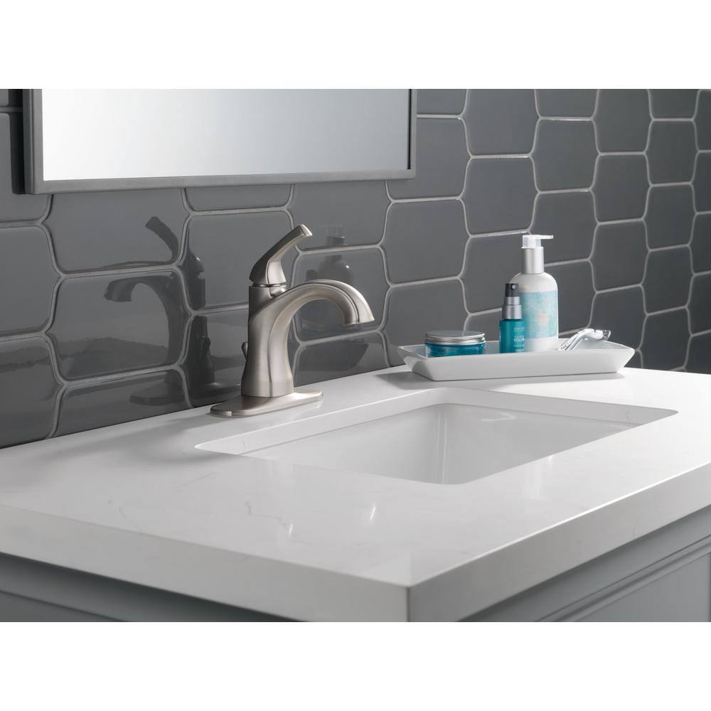 Delta Portwood Single Hole Single-Handle Bathroom Faucet in SpotShield Brushed Nickel 15770LF-SP