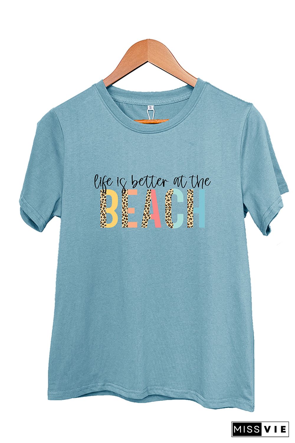 Life is better at the beach Sleeve Graphic Tee Wholesale