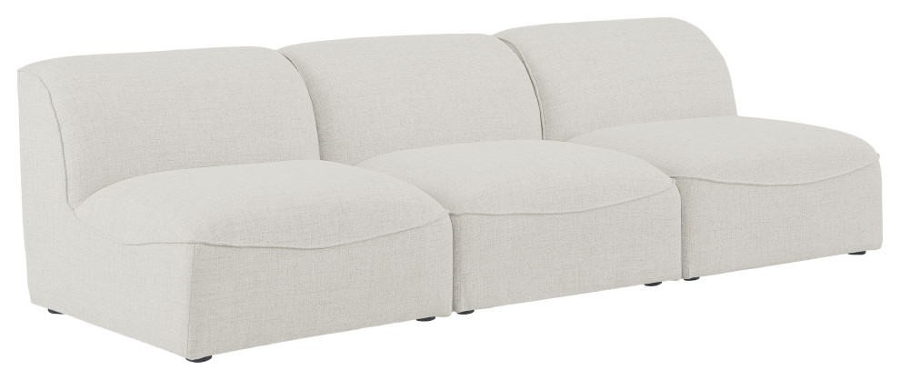 Miramar Linen Upholstered Modular Sofa   Transitional   Sectional Sofas   by Meridian Furniture  Houzz