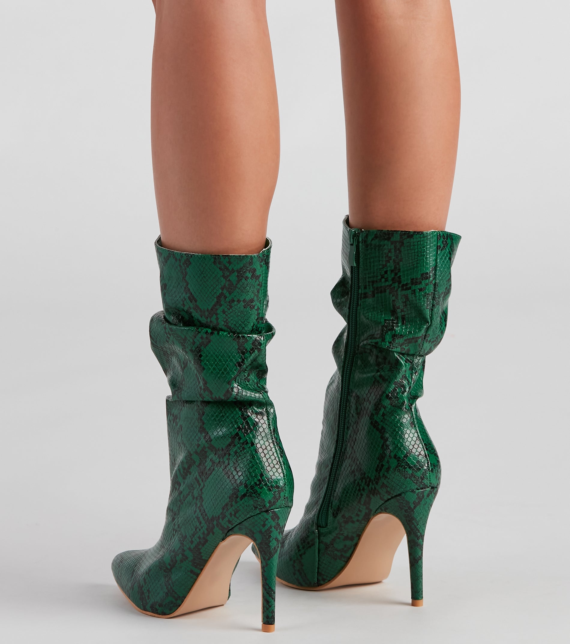 Killer Looks Faux Leather Snake Booties