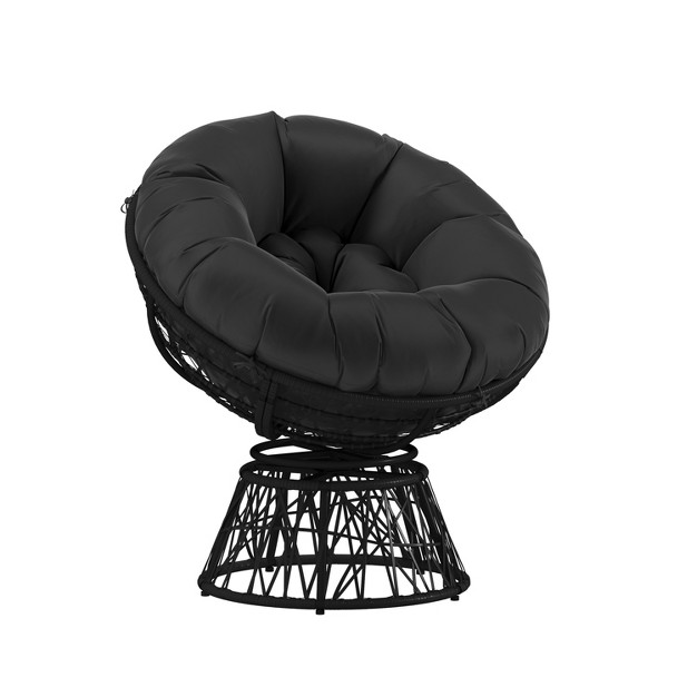 Emma And Oliver Swivel Patio Chair With Cushion