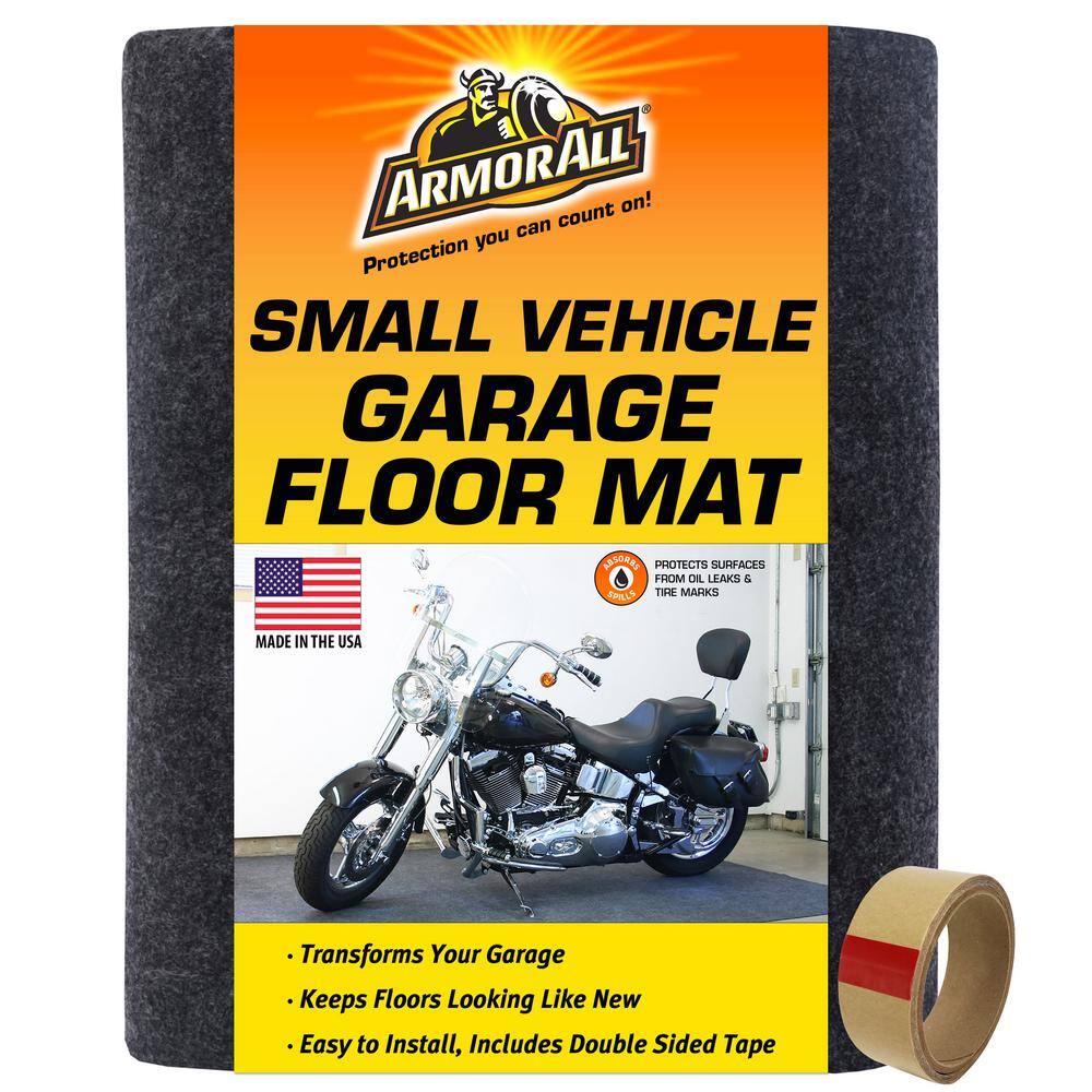 Armor All 7 ft. 4 in W x 8 ft. 4 in. L Charcoal Gray CommercialResidential Grade Polyester Garage Flooring Mat AASMVC88100