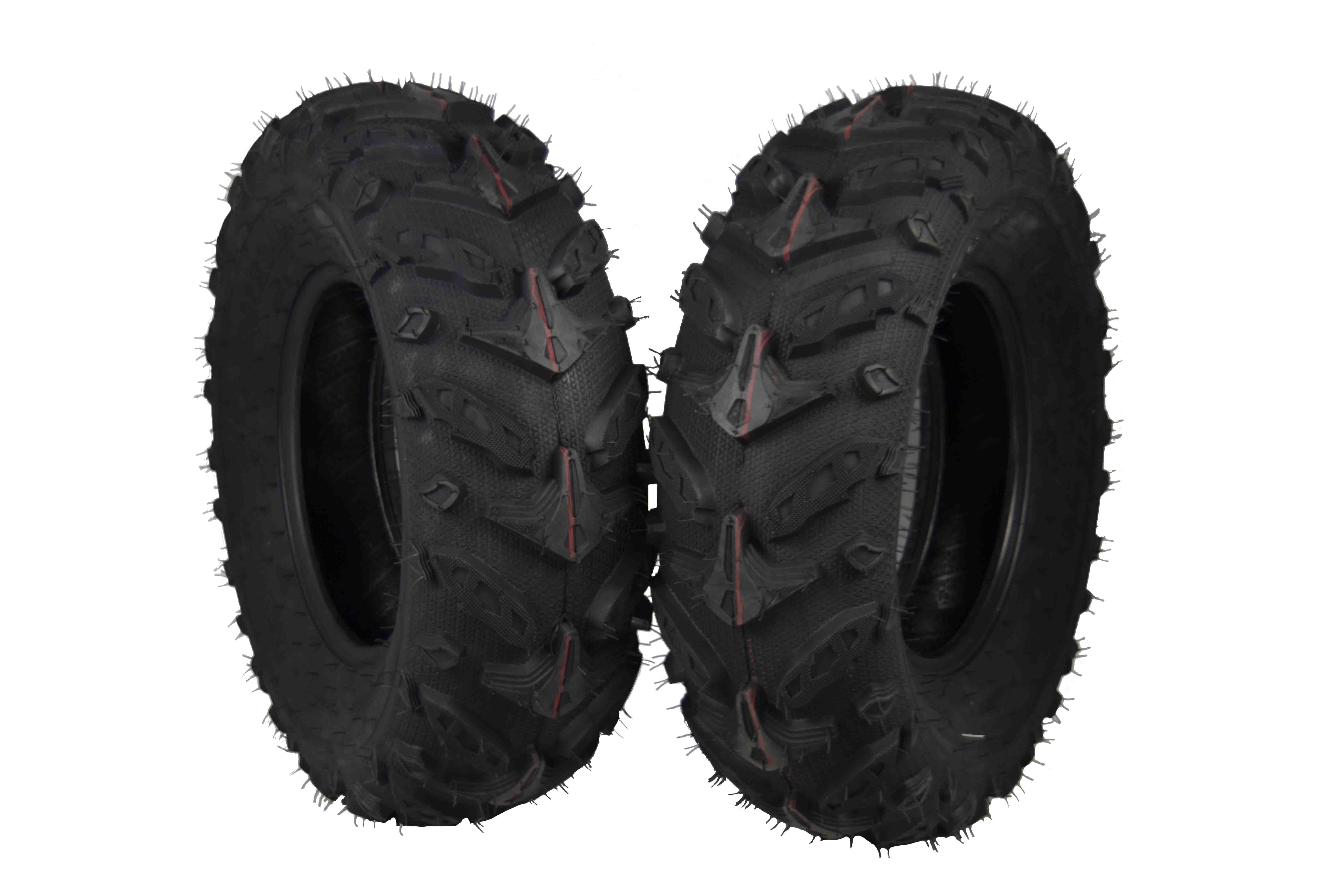 MASSFX Grinder 25x8-12 Front ATV Tire， 6-Ply Rating， Chip and Tear Resistant， Micro Tread Technology， for Soft and Hard Pack Ground (2 Pack)