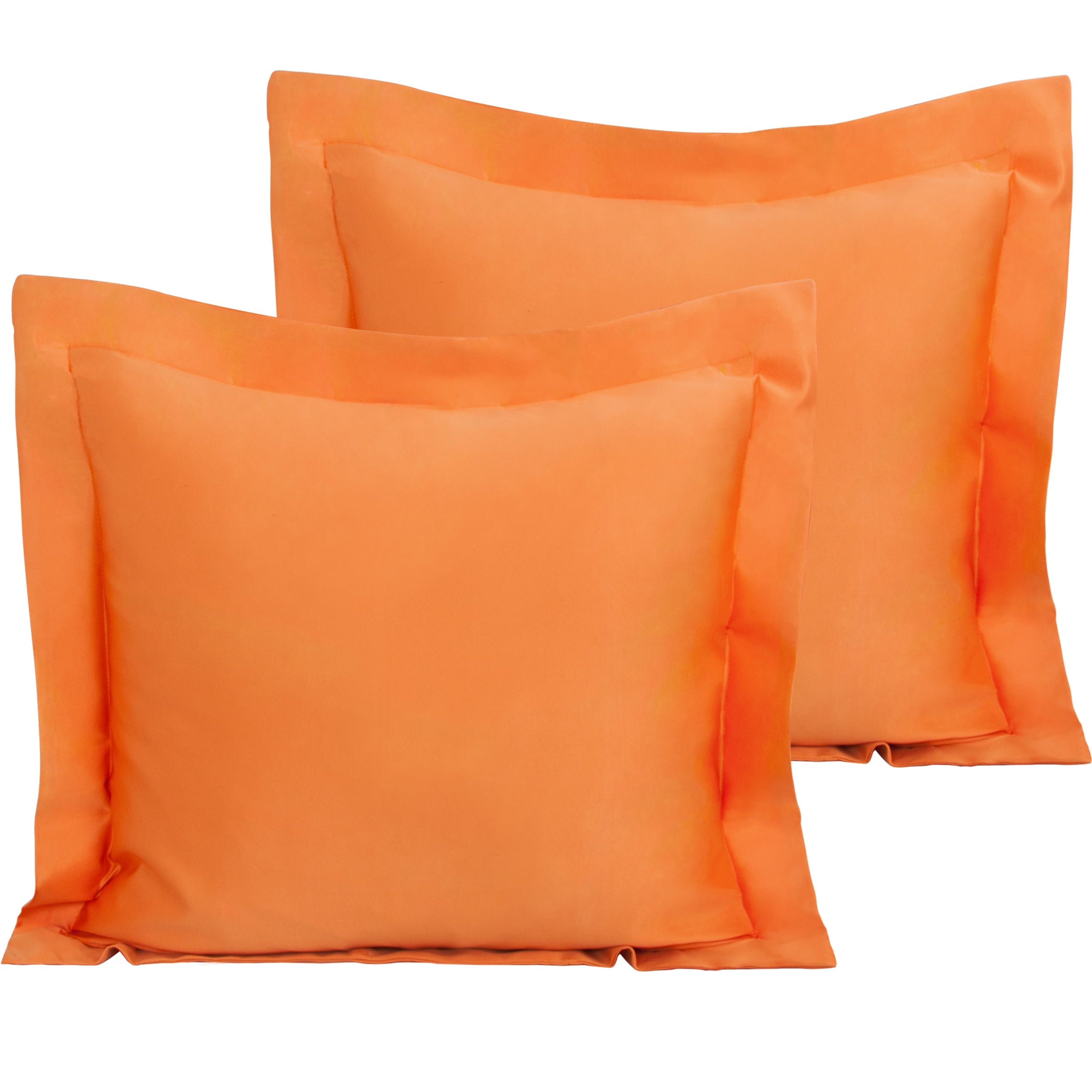 NTBAY 2 Pack Silk Satin Euro Pillow Shams， Super Soft and Cozy European Throw Pillow Covers， 26