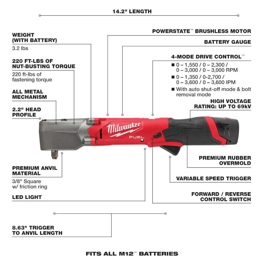 Milwaukee M12 FUEL 3/8