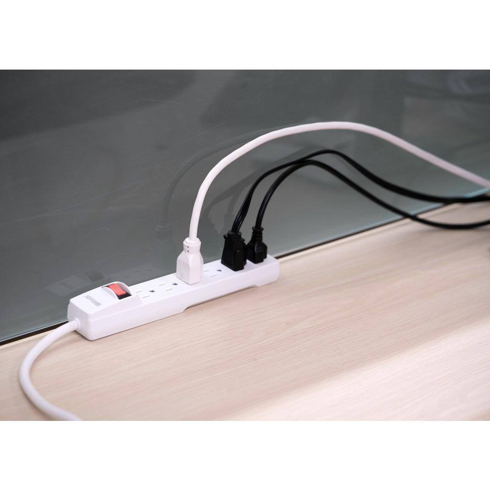 Woods 2.5 ft. 6-Outlet Power Strip with Overload Protection (2-Pack) 41435