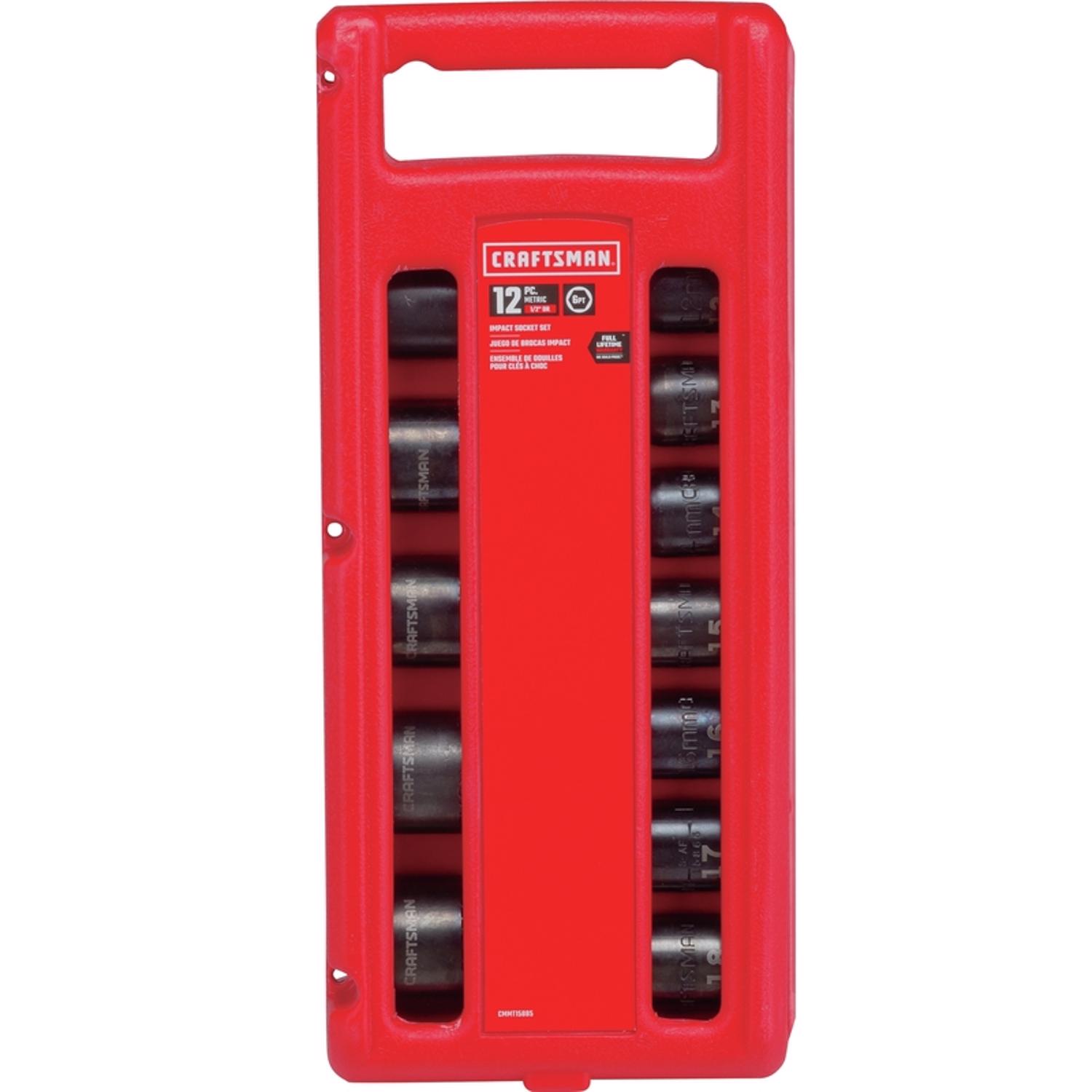 Craftsman 1/2 in. drive Metric 6 Point Shallow Socket Set 12 pc