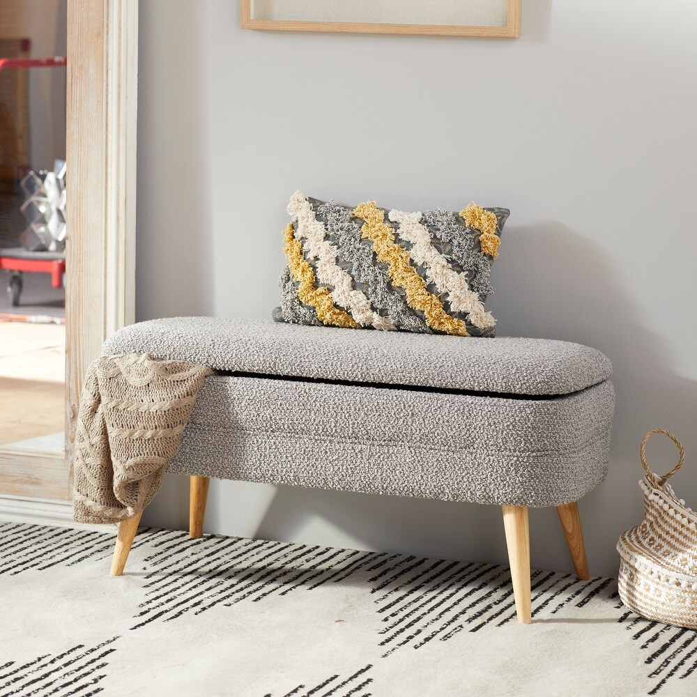 Wood Contemporary Storage Bench   40 x 16 x 19