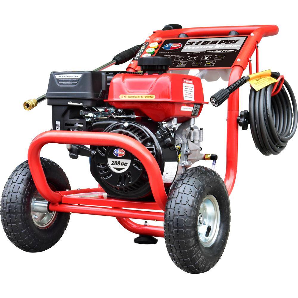 All Power 3100 PSI 2.6 GPM Cold Water Gas Pressure Washer APW5118A