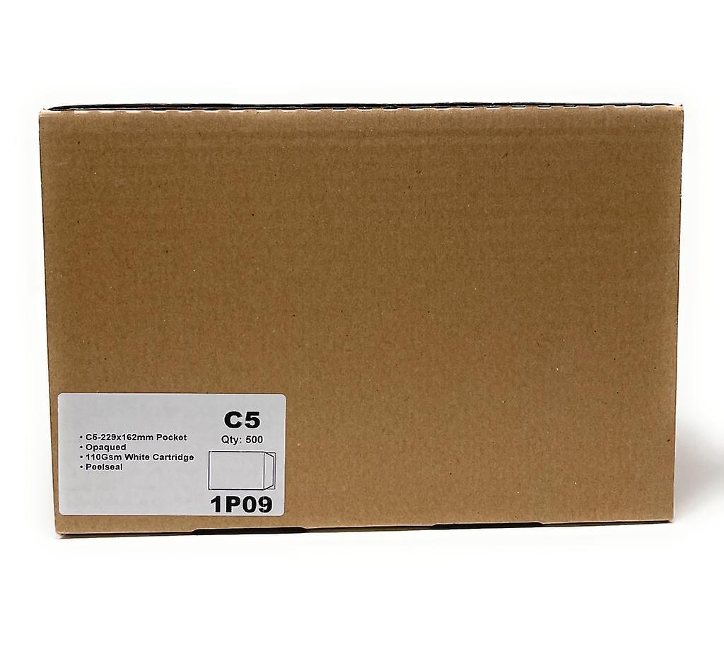 Premium Quality 110gsm White C5 Peal and Seal Envelopes (500 box)