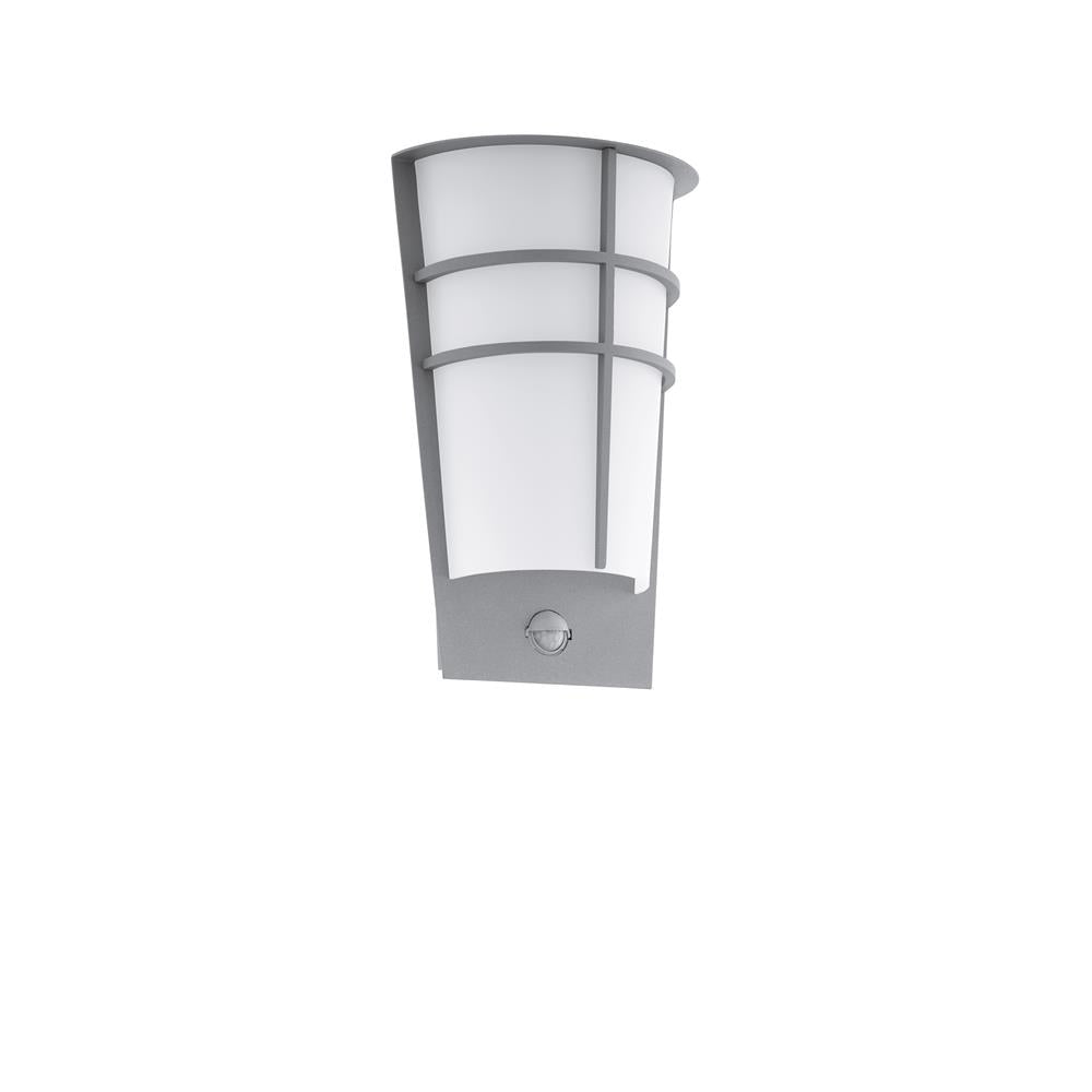 Eglo 96017 Breganzo 1 LED Silver Outdoor Modern Flush Wall Light with PIR