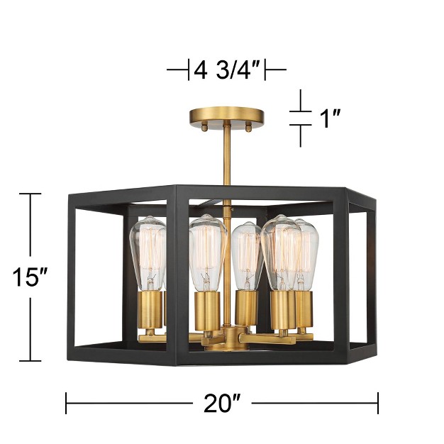 Wide Antique Bronze Gold 6 light For Bedroom Kitchen