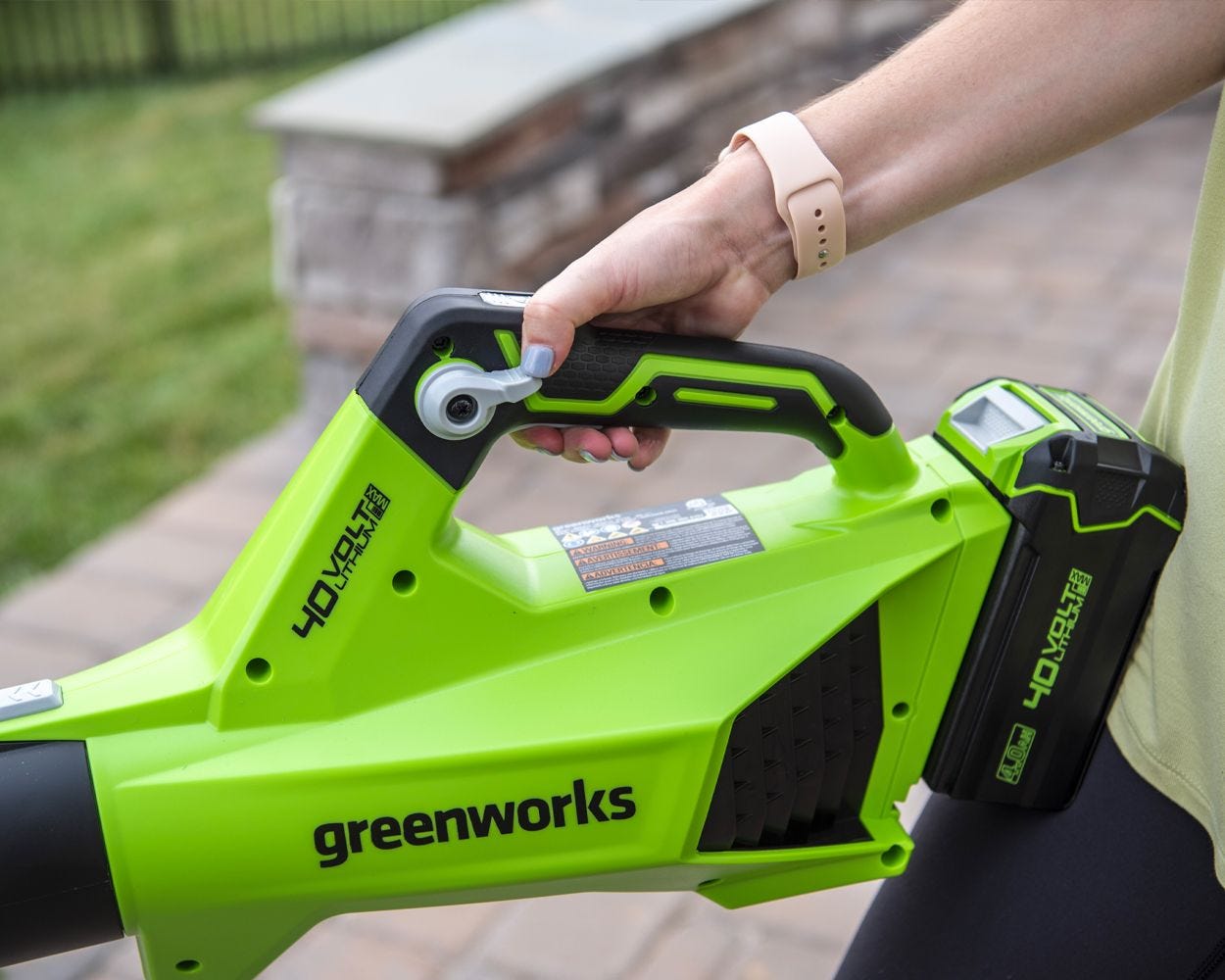 40V 450 CFM Leaf Blower， Battery  Charger | Greenworks Tools