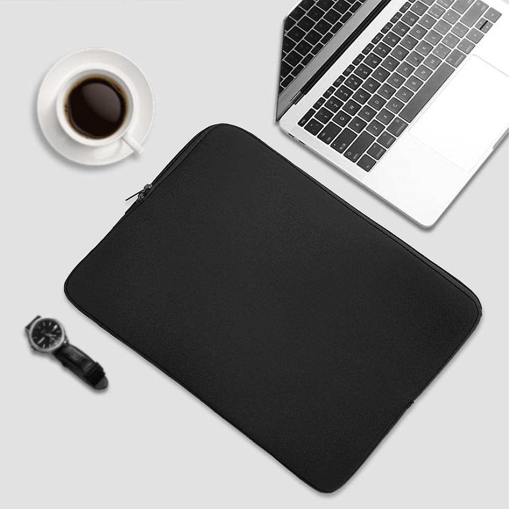 Laptop Sleeve Solid Color Double Zipper Hand Carry Bag Notebook Protective Caseblack 14 Inch