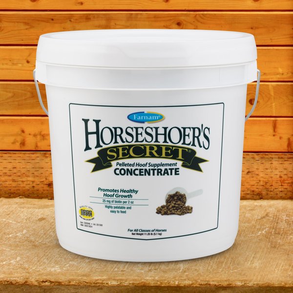 Farnam Horseshoer's Secret Pelleted Hoof Supplement Concentrate， Promotes Healthy Hoof Growth in Horses