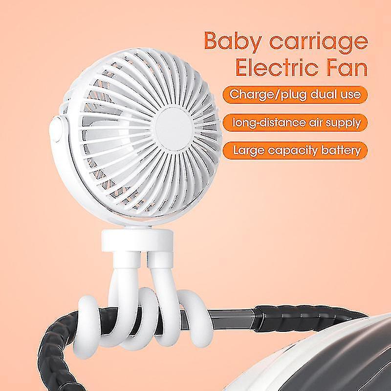 2022 New Baby Stroller Winding Fan Portable Summer Mute Octopus Electric Fan