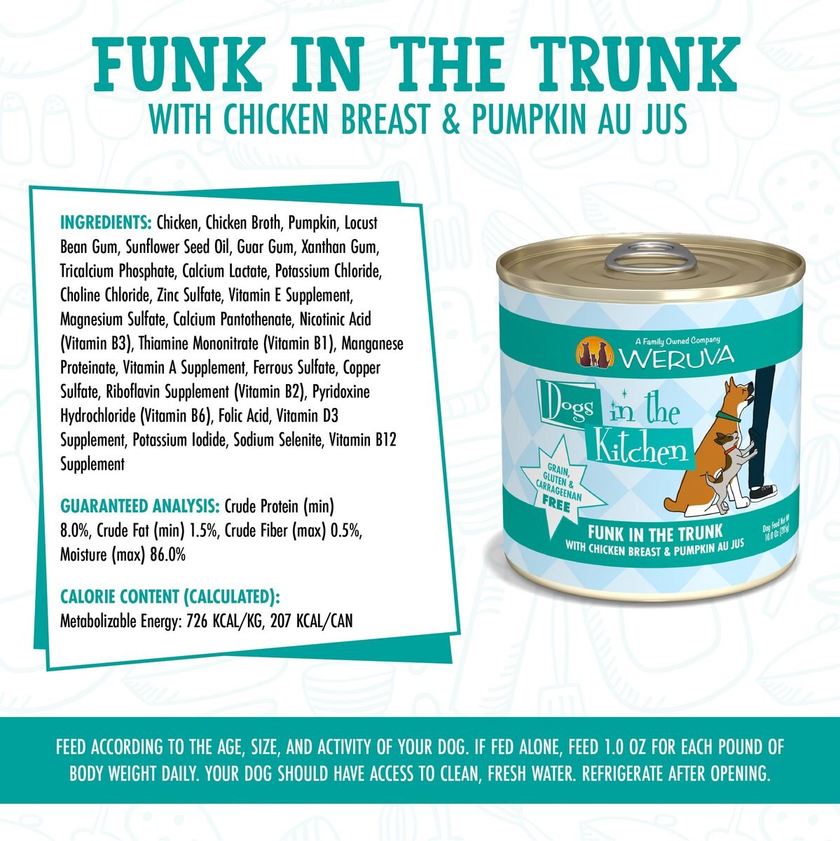 Weruva Dogs in the Kitchen Funk in the Trunk with Chicken Breast and Pumpkin Au Jus Grain-Free Canned Dog Food