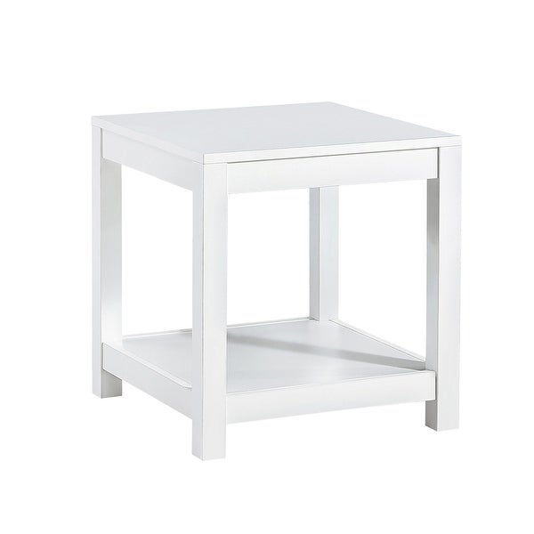 Side Table with Storage Shelve