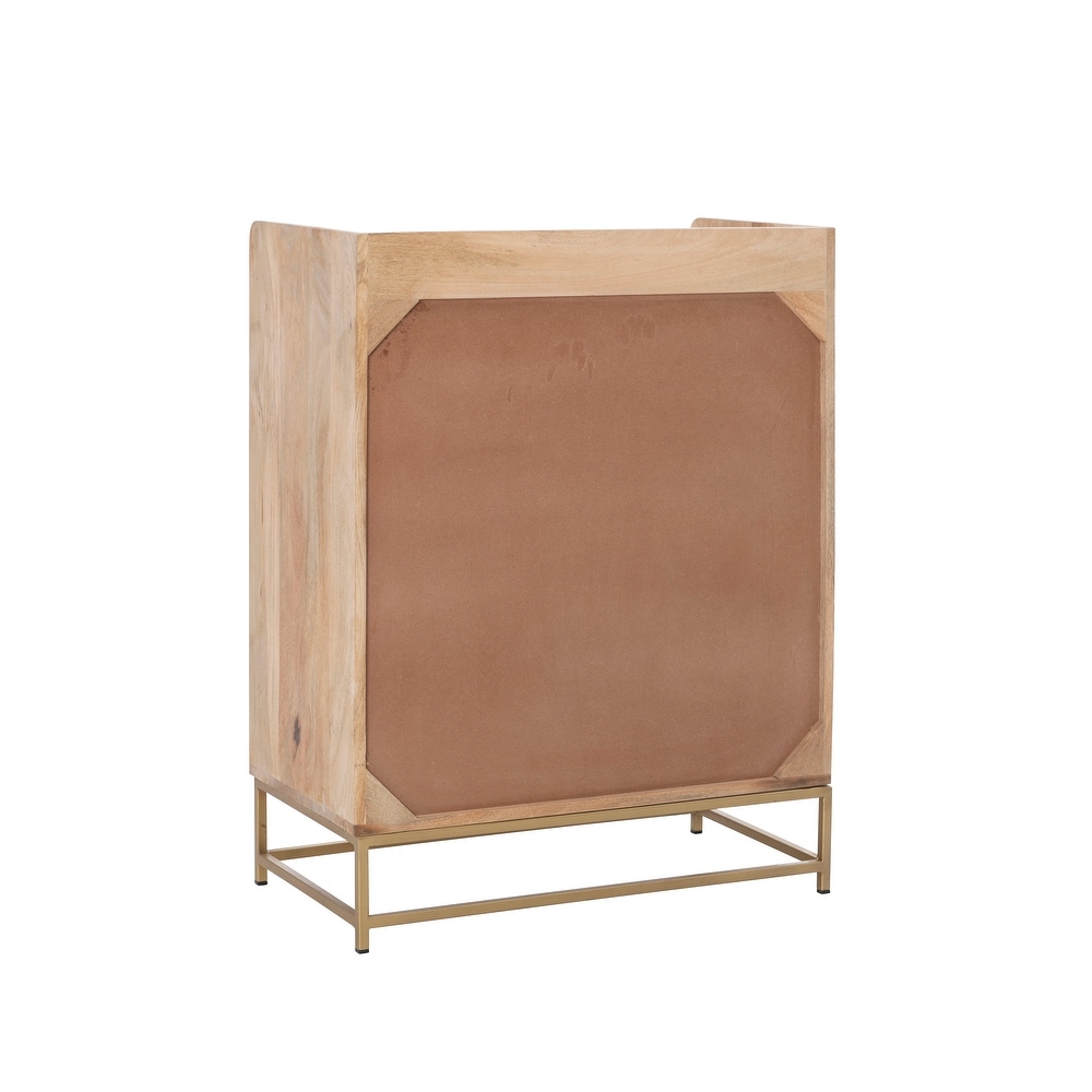 Spence Wooden Bar Cabinet with Marble Top