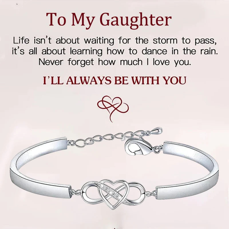 Always Remember I Love You Forever Love Heart Bracelet