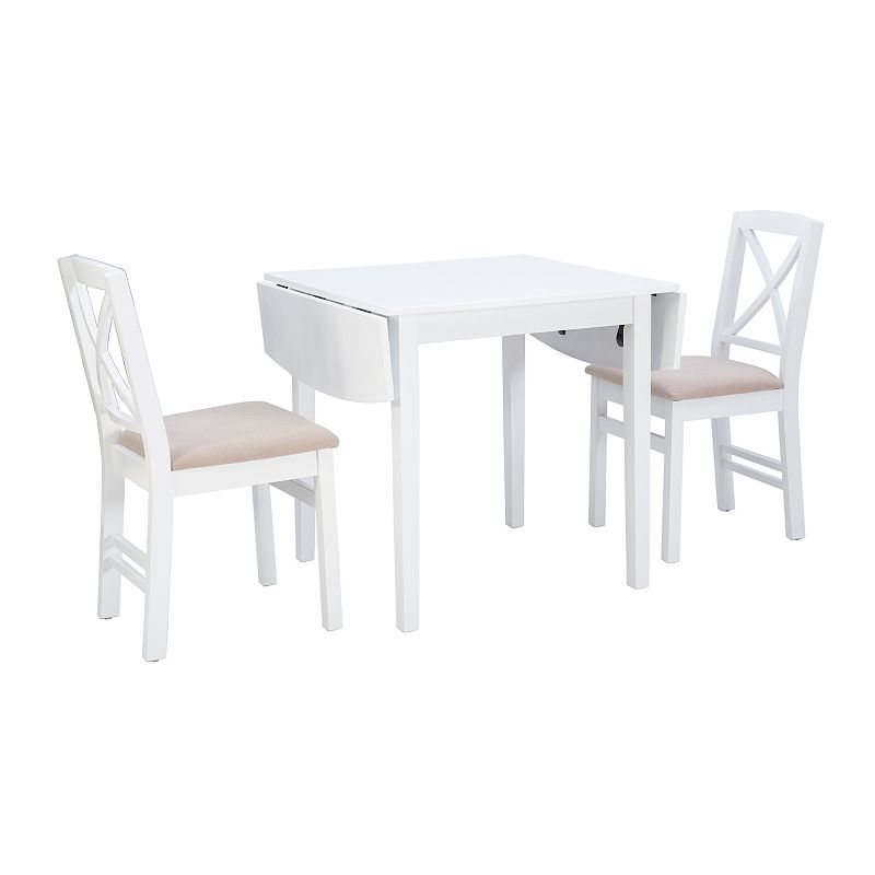 Linon Torino Drop Leaf 3-piece Dining Set