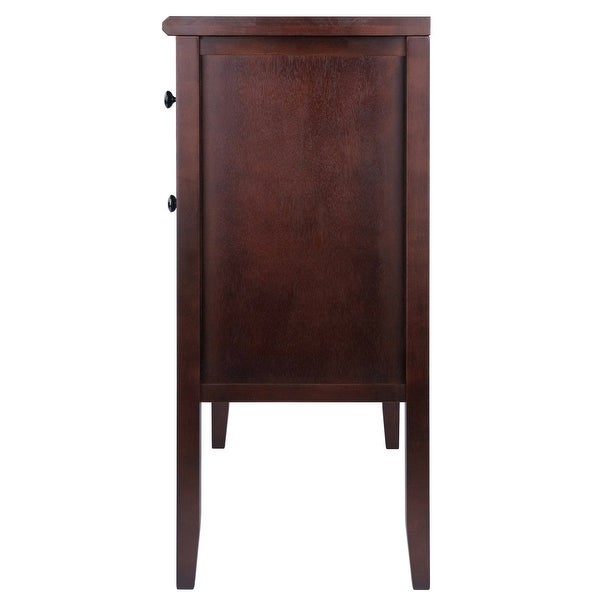 Wood Orleans Modular Buffet Cabinet， Sideboard， Cappuccino Finish