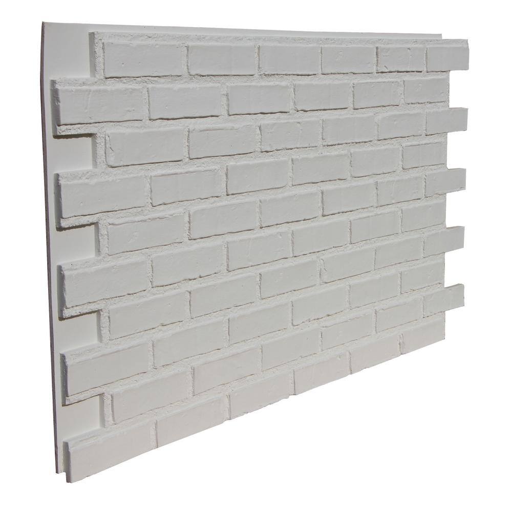 TRITAN BP 43.5 in. x 24 in. Polyurethane Interlocking Siding Panel in Coconut White BB-4824-CWE