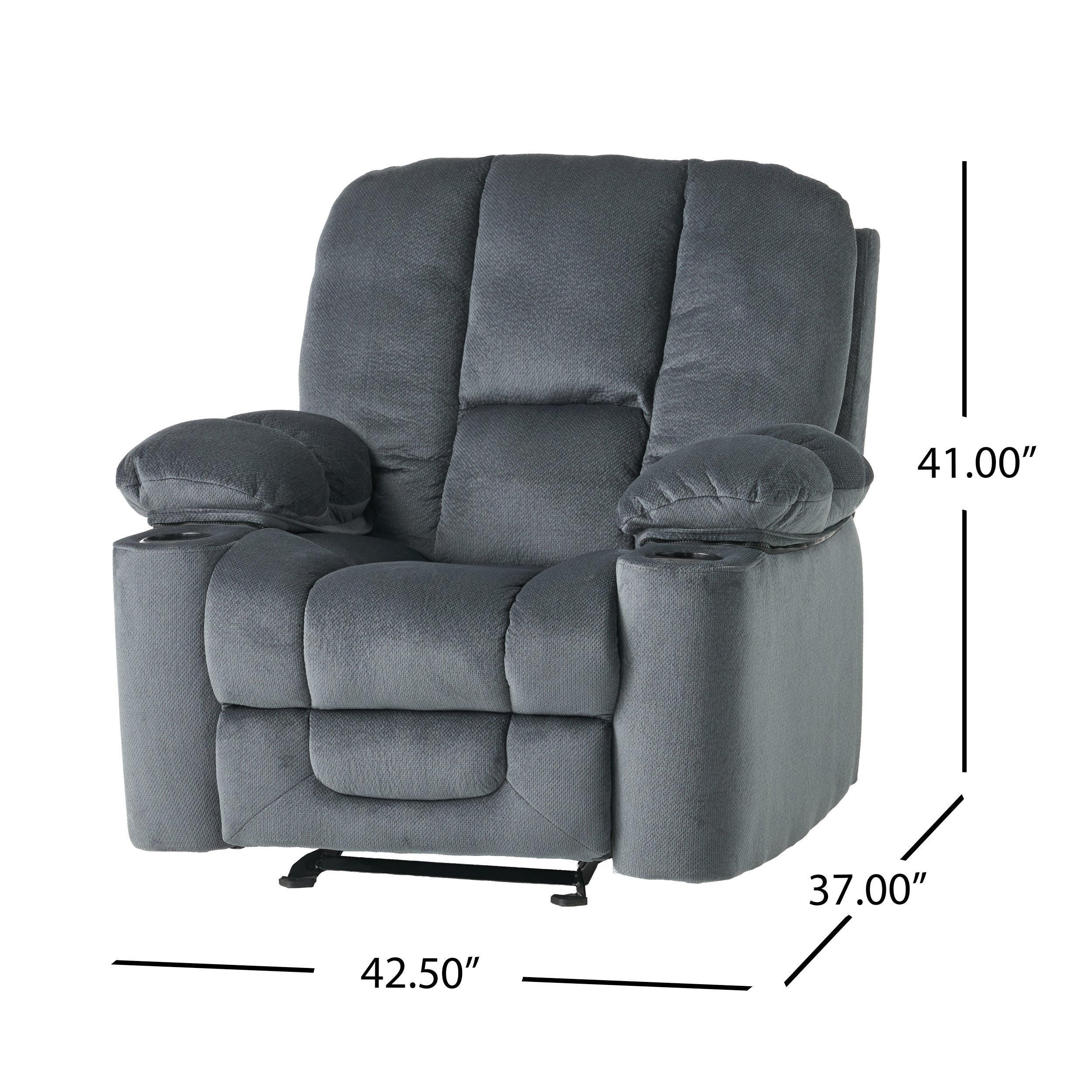 Raymond Fabric Glider Recliner Club Chair