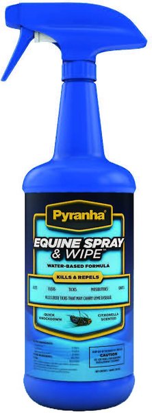 Pyranha Equine Spray and Wipe Insect Horse Repellent