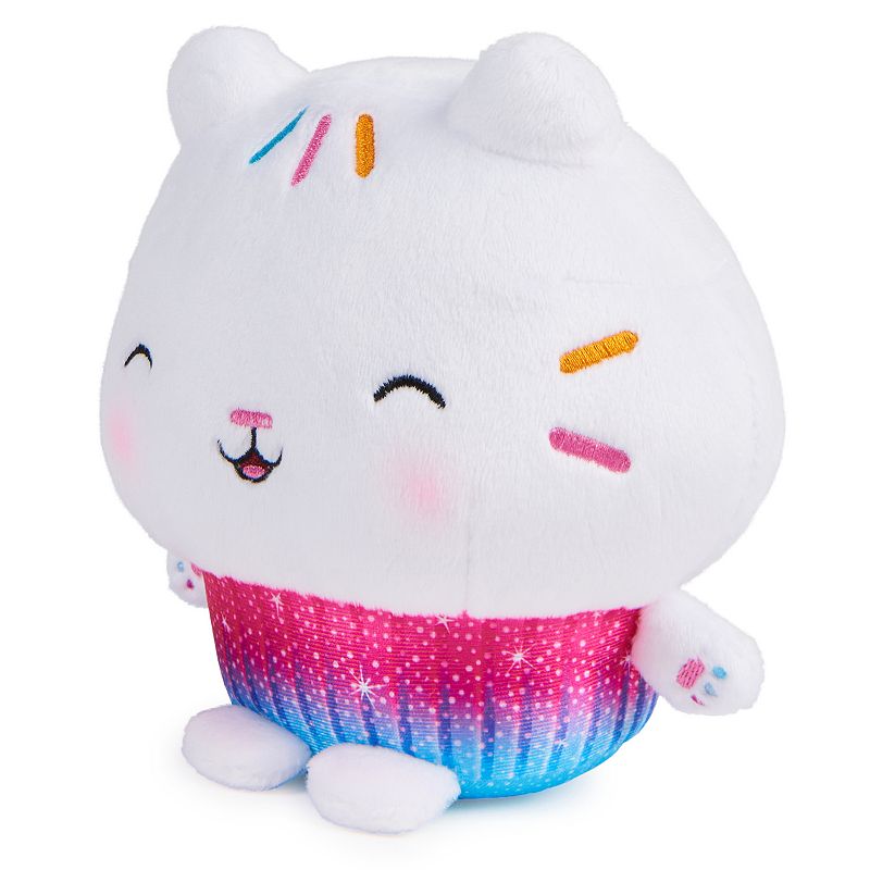 Spin Master Gabby's Dollhouse， 7-inch Cakey Cat Purr-ific Plush Toy