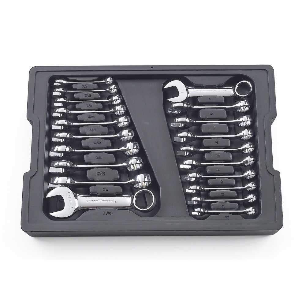 Combination Wrench Set， 20-Pc Stubby SAE/Metric