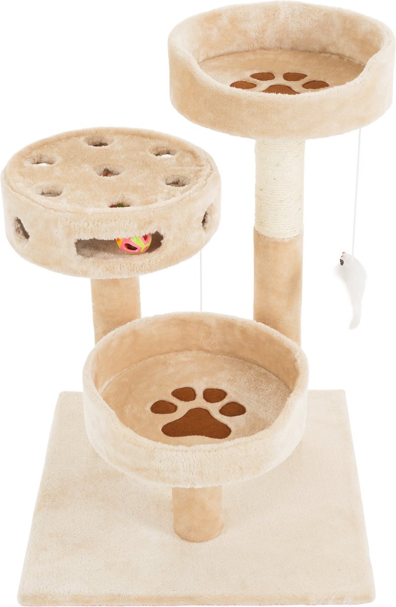 Pet Adobe 3-Tier 27.5-in Cat Tree and Condo