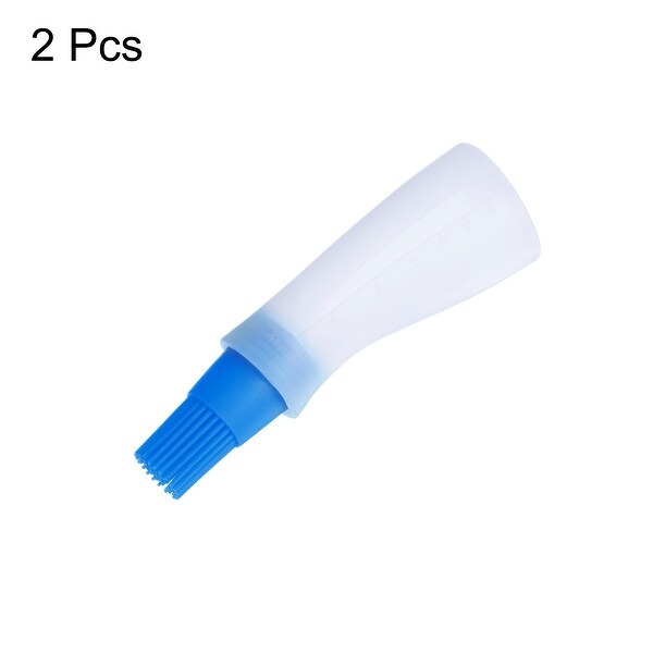 2pcs Silicone Oil Bottle Brush for Barbecue Cooking Baking， Blue