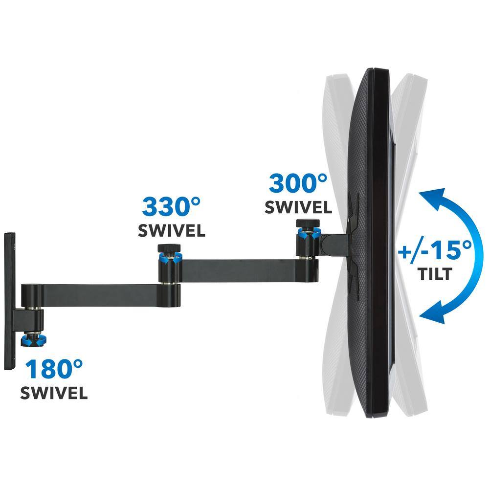 mount-it! Full Motion TV and Computer Monitor Wall Mount for 19 in. to 32 in. Screens MI-404