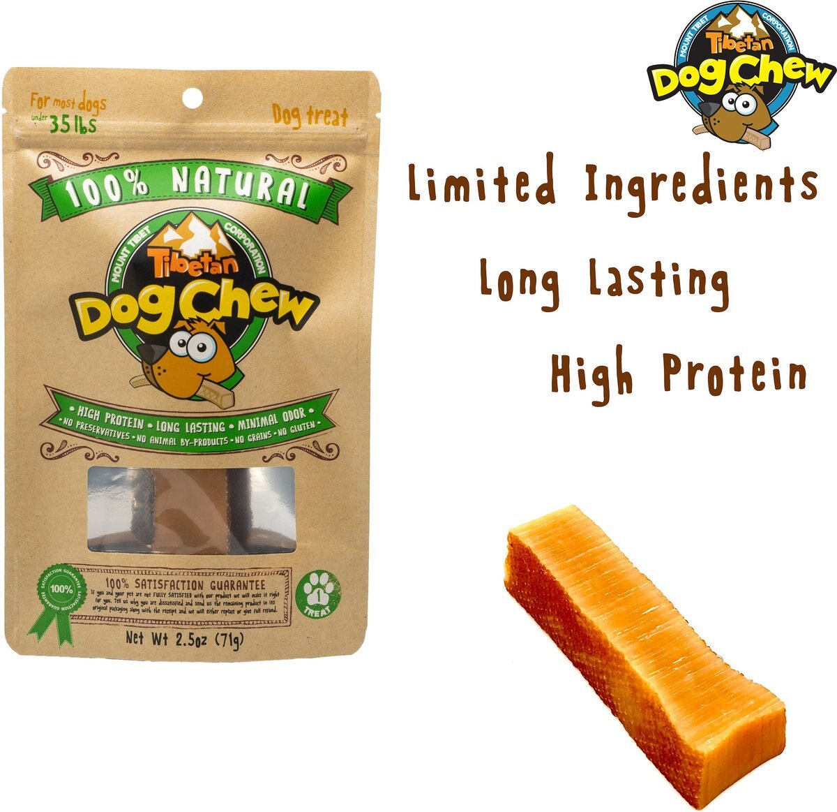 Tibetan Dog Chew Medium Breed Grain-Free Dog Treats