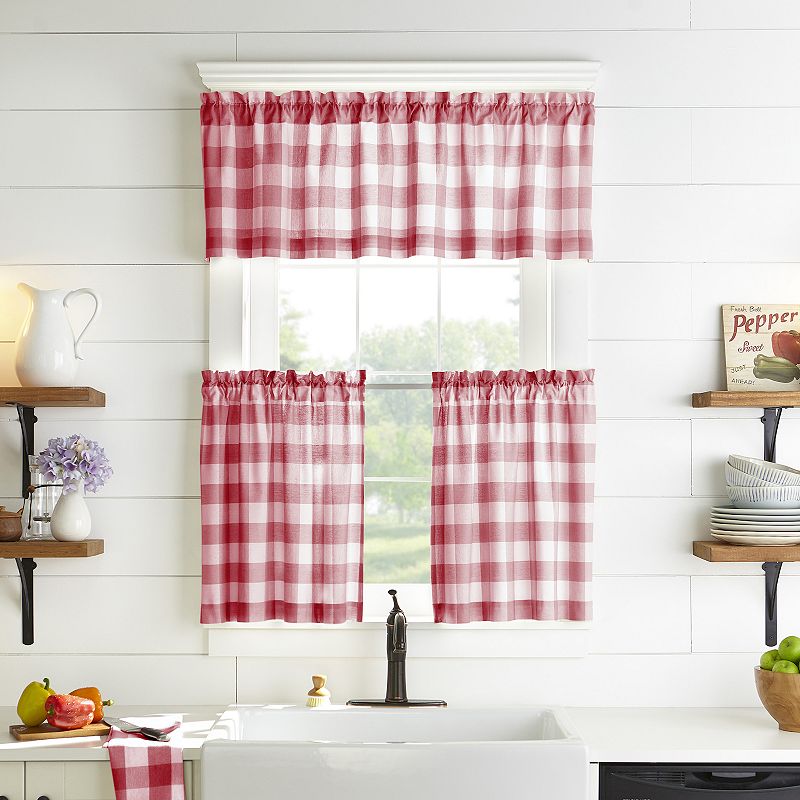 Elrene Home Fashions Farmhouse Living Buffalo Check Window Tier Set