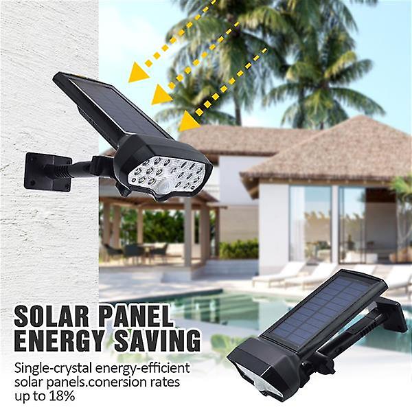 17led (16 White Light And 1 Red Light) Solar Adjustable Pir (automatic Human Body Induction) Outdoor Waterproof Wall Lamp / Lighting Zc001300 25870