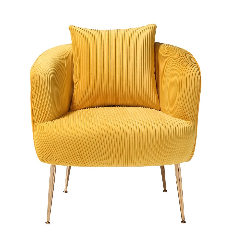 Art Leon Modern Velvet Accent Barrel Chair