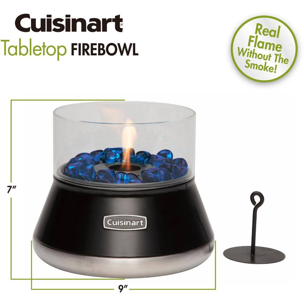 Cuisinart Outdoor 7.25 in. H Petite Tabletop Fire Bowl with Glass Stones COH-700