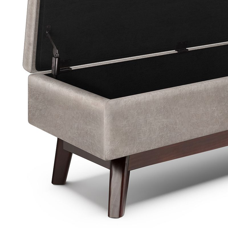 Simpli Home Owen Gray Rectangular Storage Ottoman